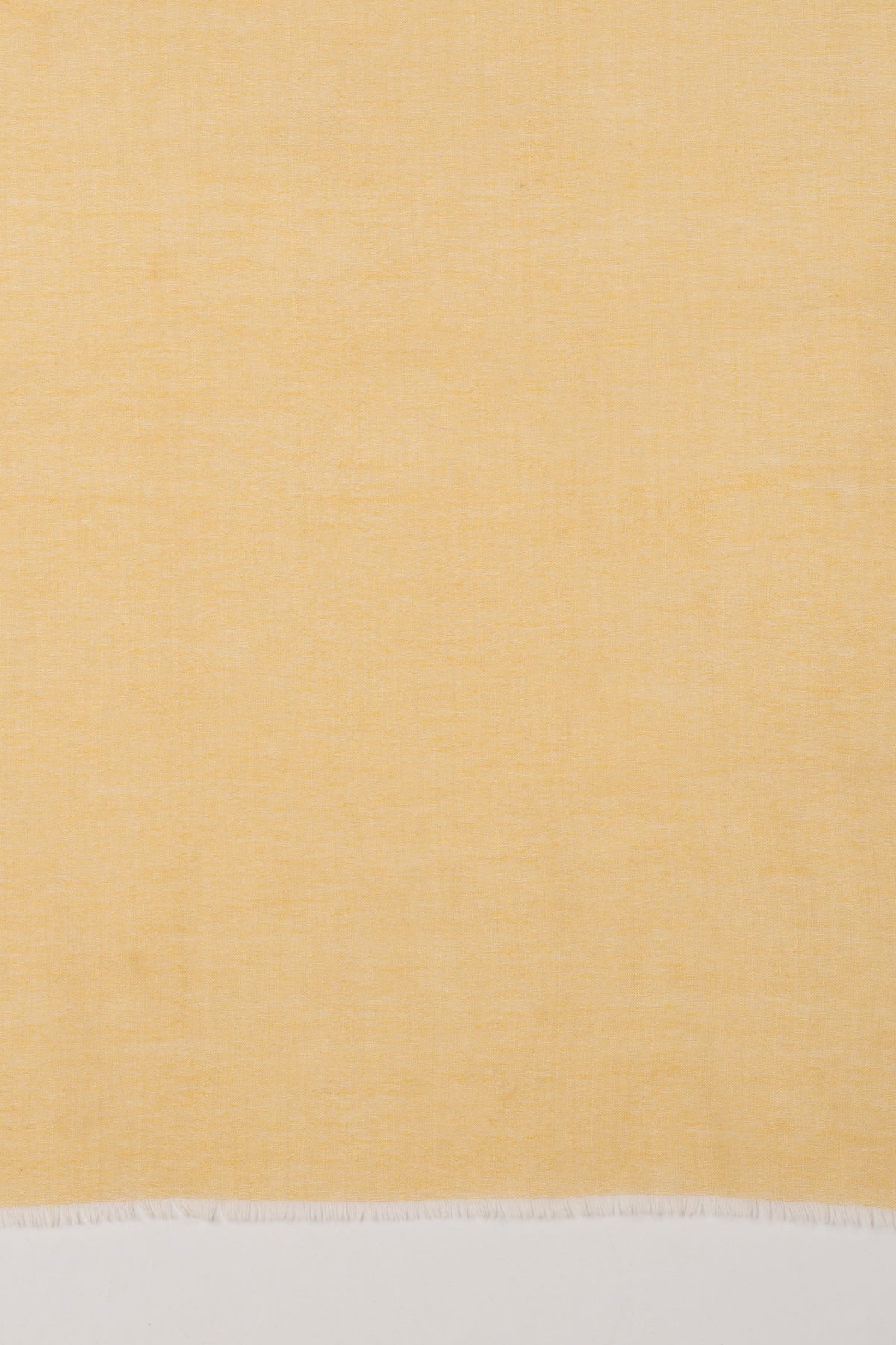 Plain Weave Chambray Merino Wool Scarf - Ice Yellow-2
