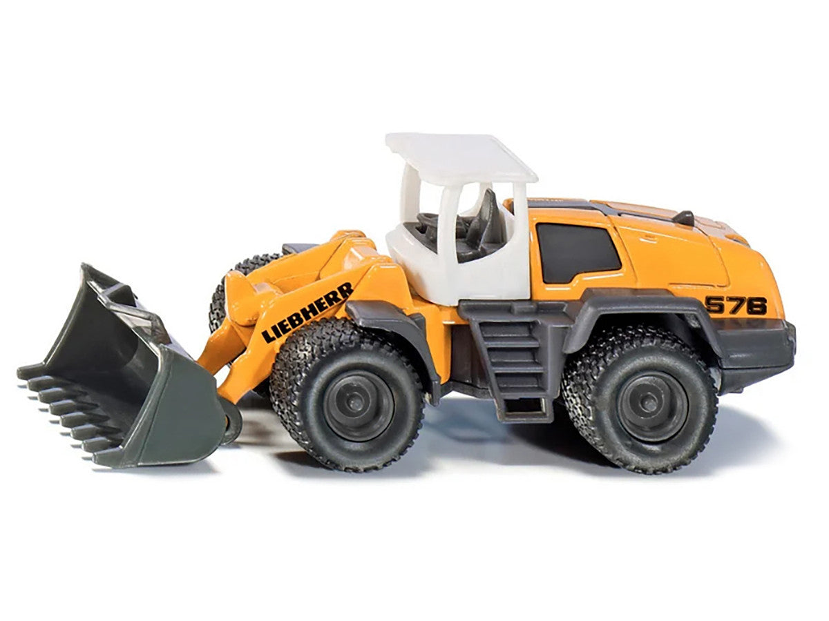 Liebherr 576 Wheel Loader Yellow with White Top Diecast Model by Siku-1