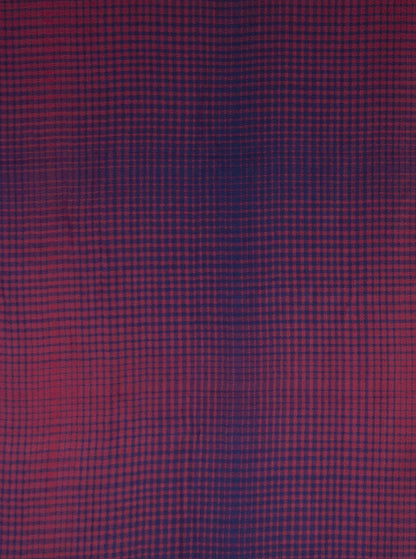 Gradient Checks Twill Weave Viscose Scarf - Fuchsia Purple-4
