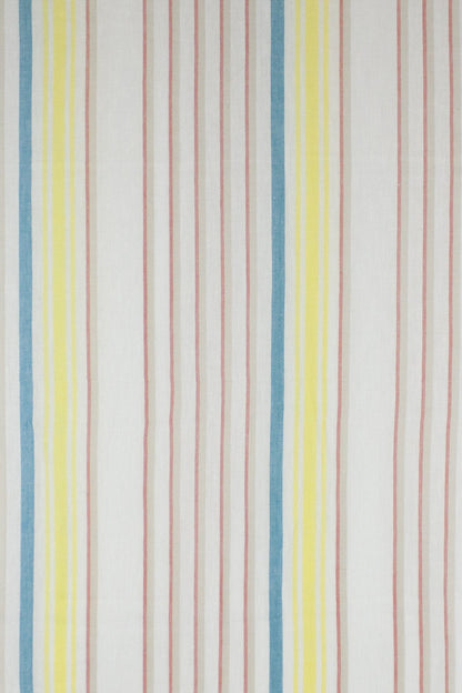 Modern Stripes Cotton Scarf - Crimson Teal Yellow-3