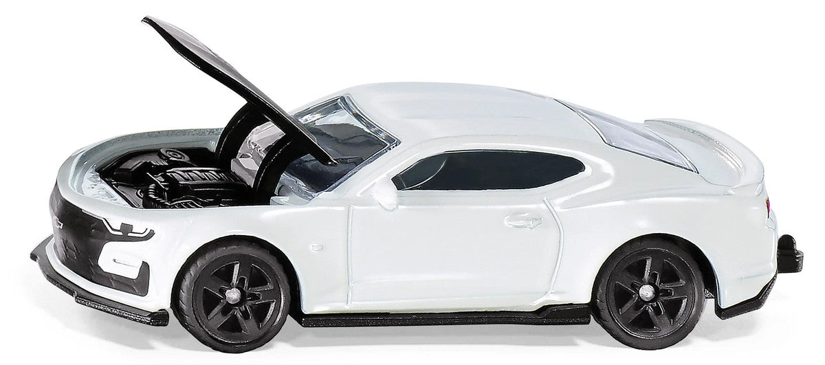 Chevrolet Camaro White with Black Hood Diecast Model Car by Siku-4