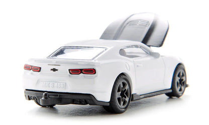 Chevrolet Camaro White with Black Hood Diecast Model Car by Siku-2