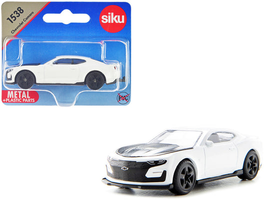 Chevrolet Camaro White with Black Hood Diecast Model Car by Siku-0