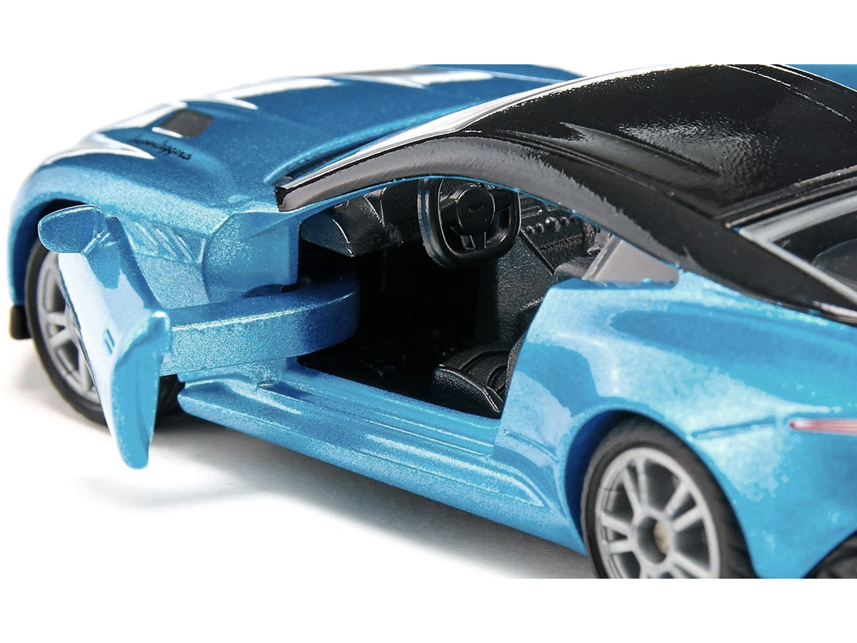 Aston Martin DBS Superleggera Blue Metallic with Black Top Diecast Model Car by Siku-2