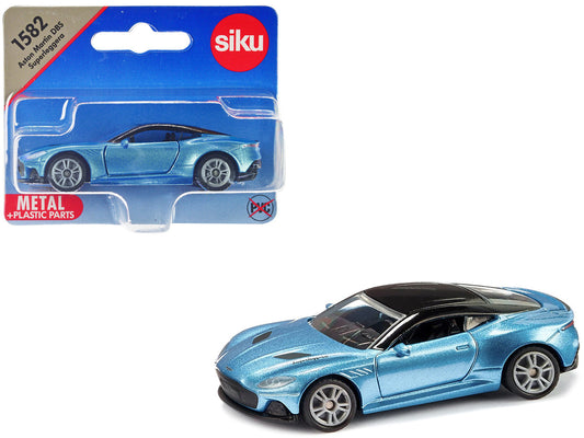 Aston Martin DBS Superleggera Blue Metallic with Black Top Diecast Model Car by Siku-0
