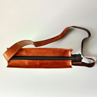 Intricate Embroidery Camel Leather Handbag-4