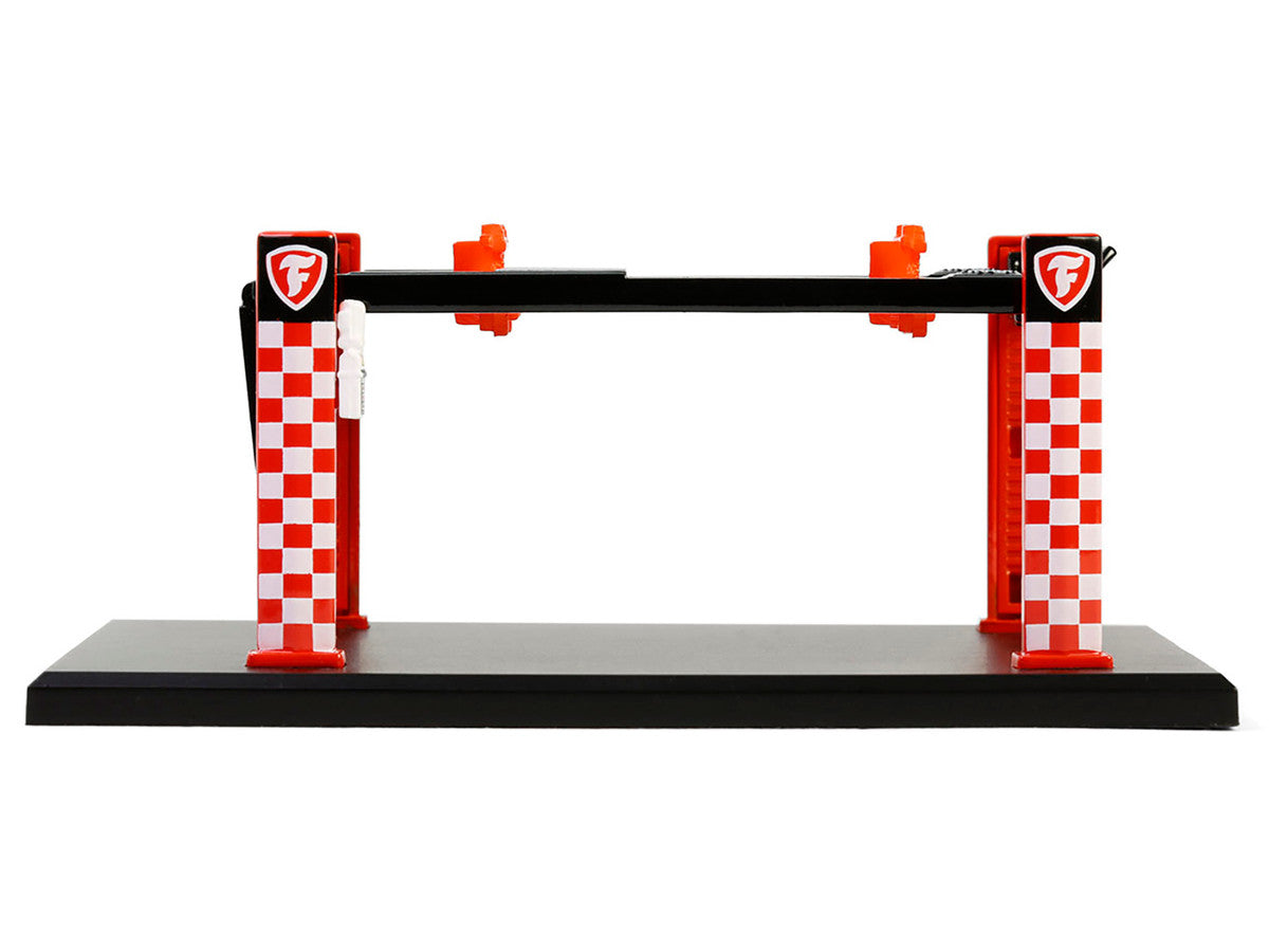 Adjustable Four-Post Lift "Firestone" Red and White "Four-Post Lifts" Series 6 1/64 Diecast Model by Greenlight-2