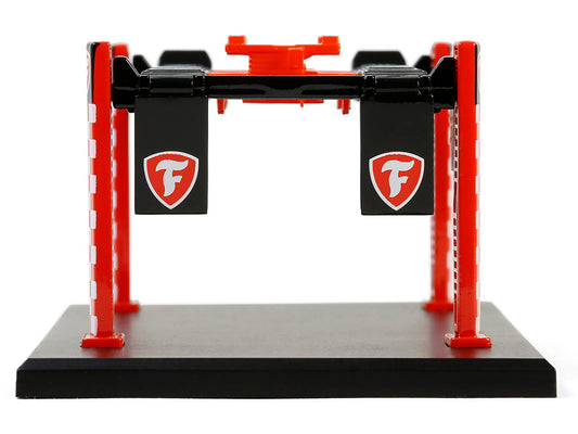 Adjustable Four-Post Lift "Firestone" Red and White "Four-Post Lifts" Series 6 1/64 Diecast Model by Greenlight-0