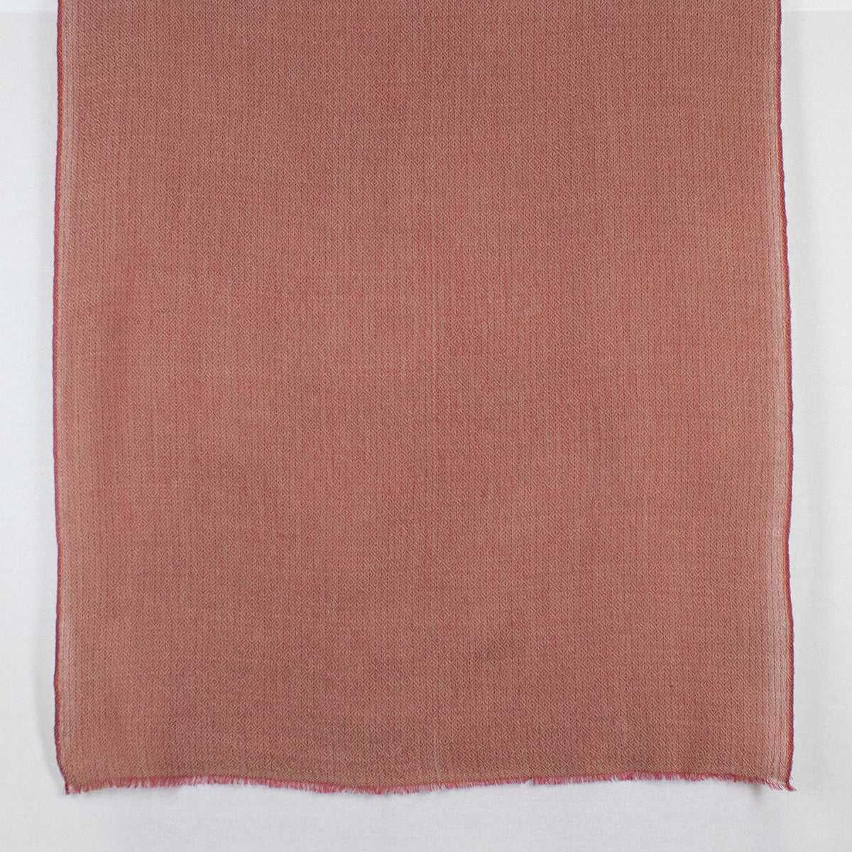 Diamond Weave Two Tone Merino Wool Scarf - Red-3