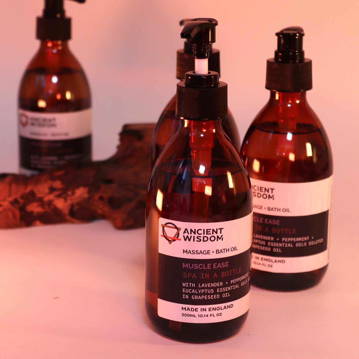 4x Aromatherapy Massage and Bath Oil - Muscle Ease 300ml