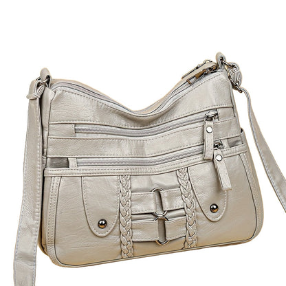 Grace's Chic Nieten Accent Crossbody | Strakke Diefstalpreventie Crossbody Tas