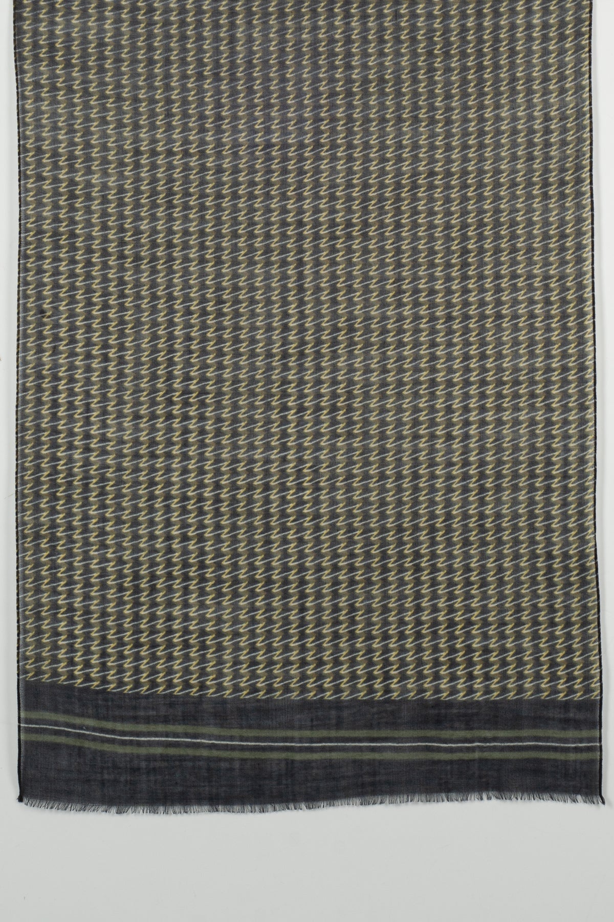 Jazzy Waves Fine Wool Scarf – Green Yellow | SVEŽElife-1