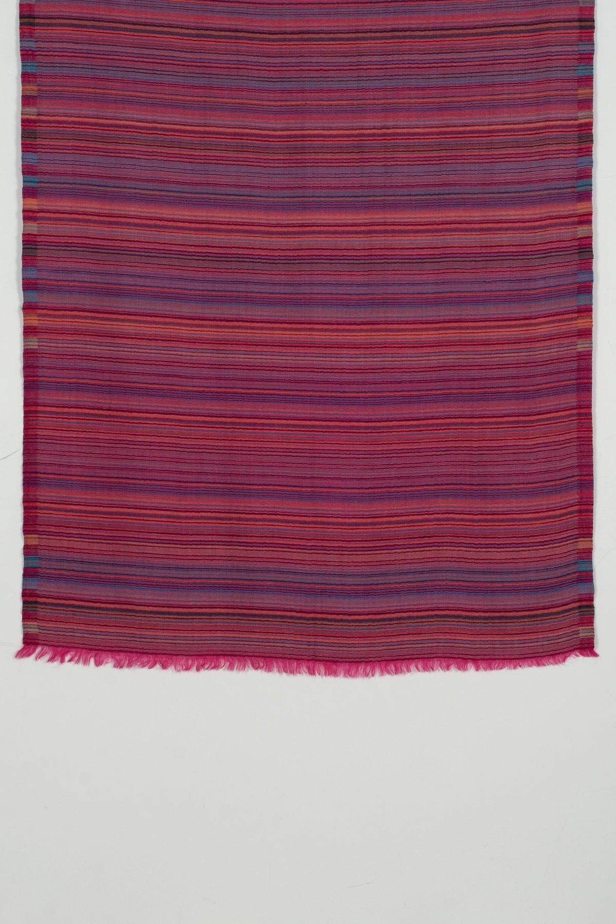 Vivid Stripes Reversible Cashmere Wool Scarf – Pink Multi | SVEŽElife-3