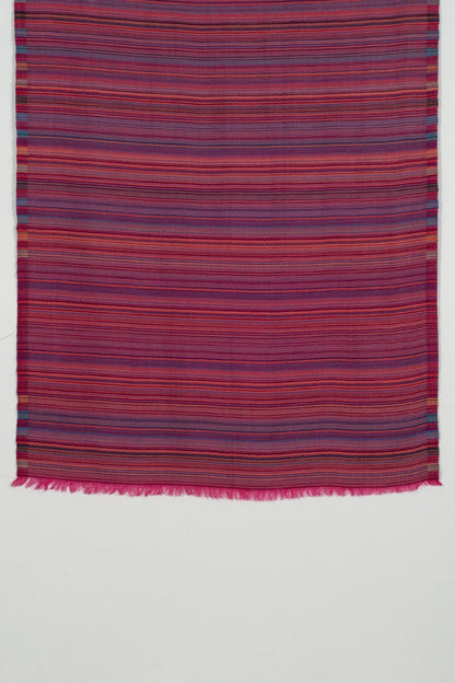 Vivid Stripes Reversible Cashmere Wool Scarf – Pink Multi | SVEŽElife-3