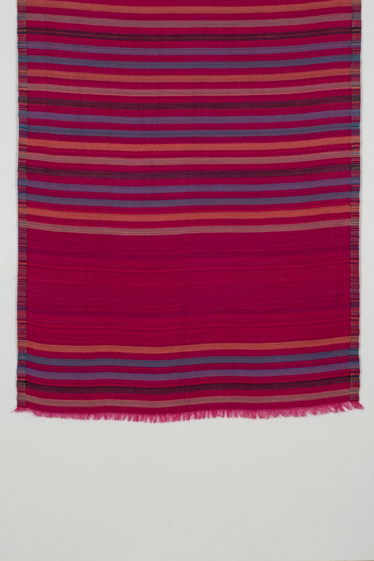 Vivid Stripes Reversible Cashmere Wool Scarf – Pink Multi | SVEŽElife-1