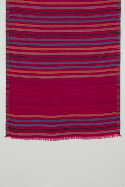 Vivid Stripes Reversible Cashmere Wool Scarf – Pink Multi | SVEŽElife-1