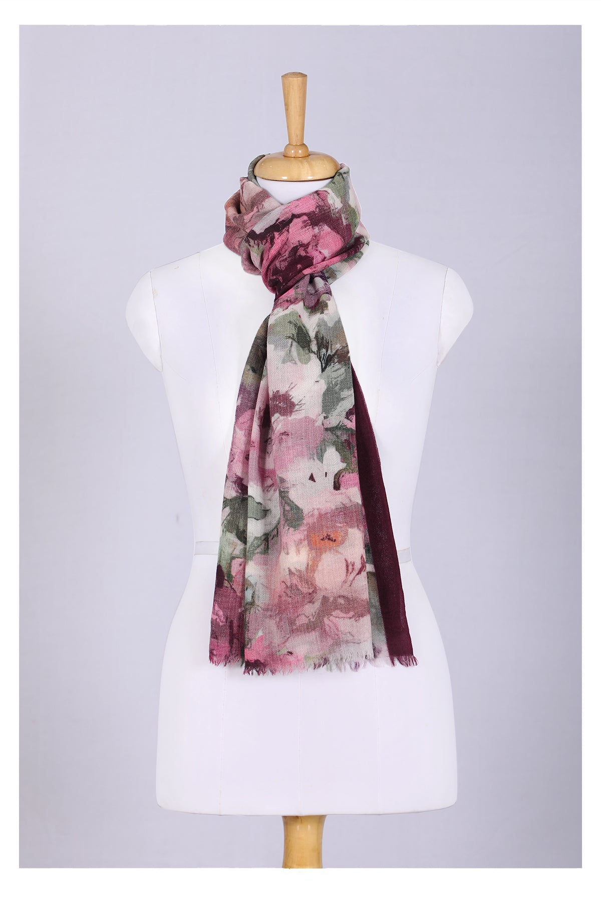 Romantic Bloom Wool Scarf - Multi Coloured-2