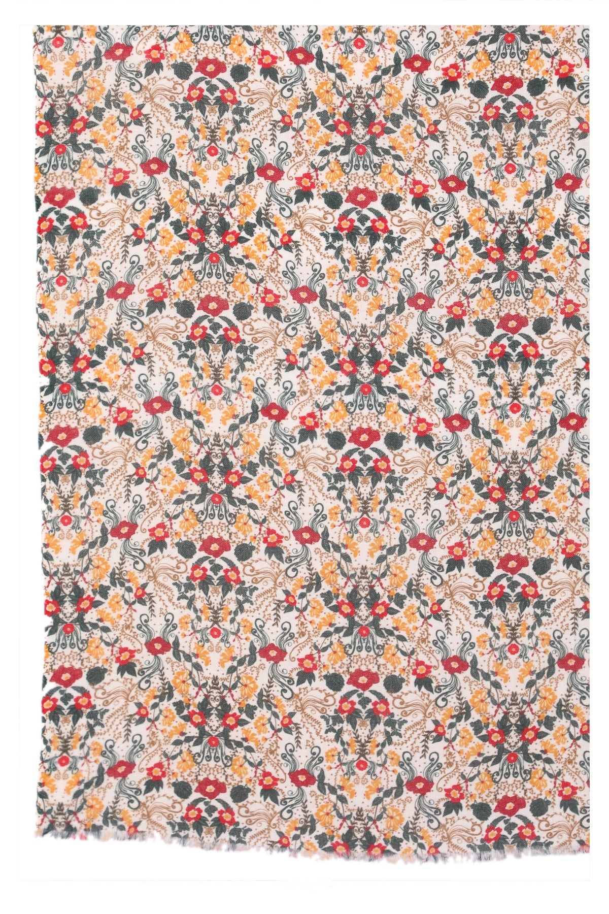 Vintage Charm Wool Scarf - Multi Coloured-1