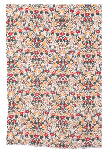 Vintage Charm Wool Scarf - Multi Coloured-1