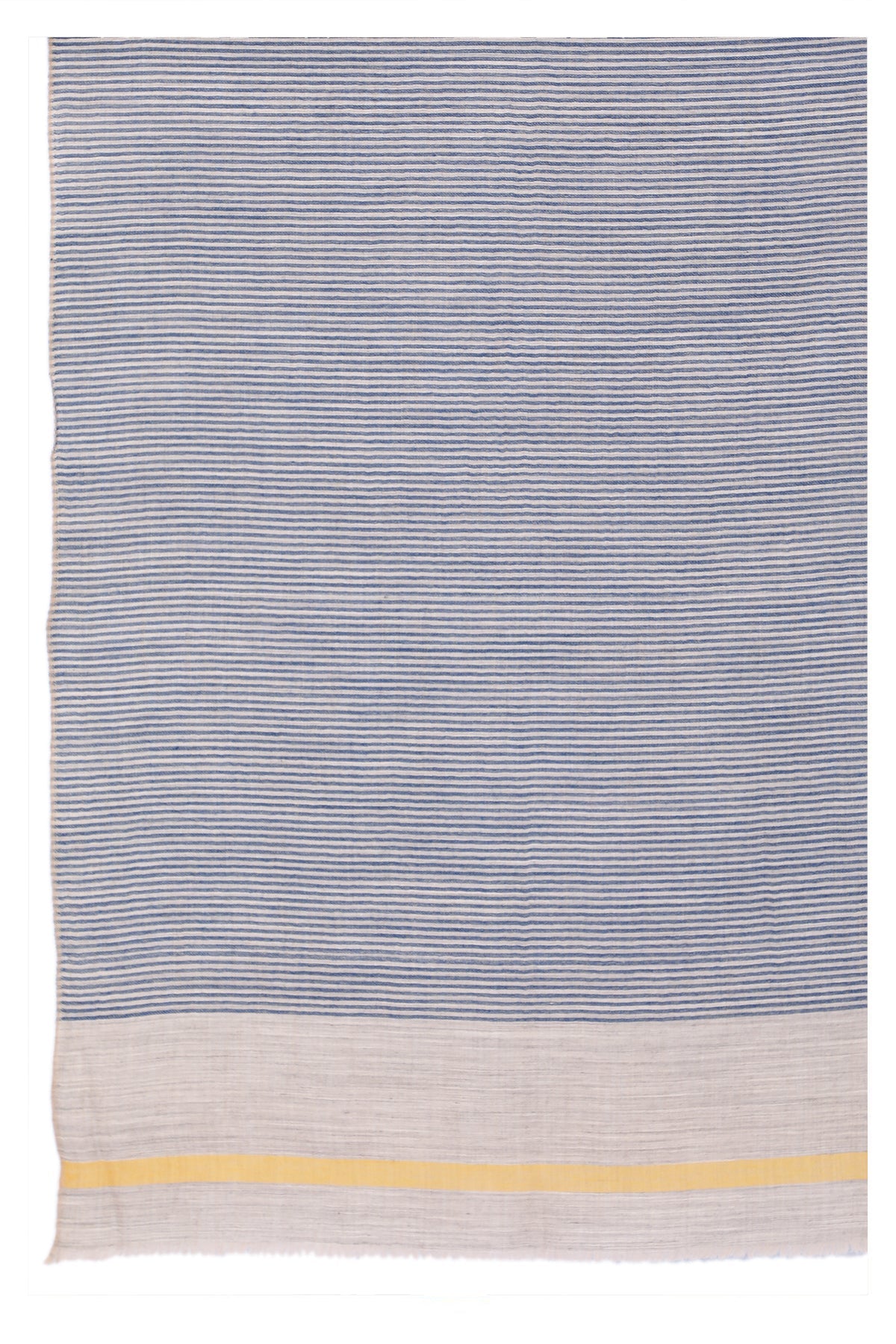Serene Stride Stripes Wool Scarf - Beige Blue-1