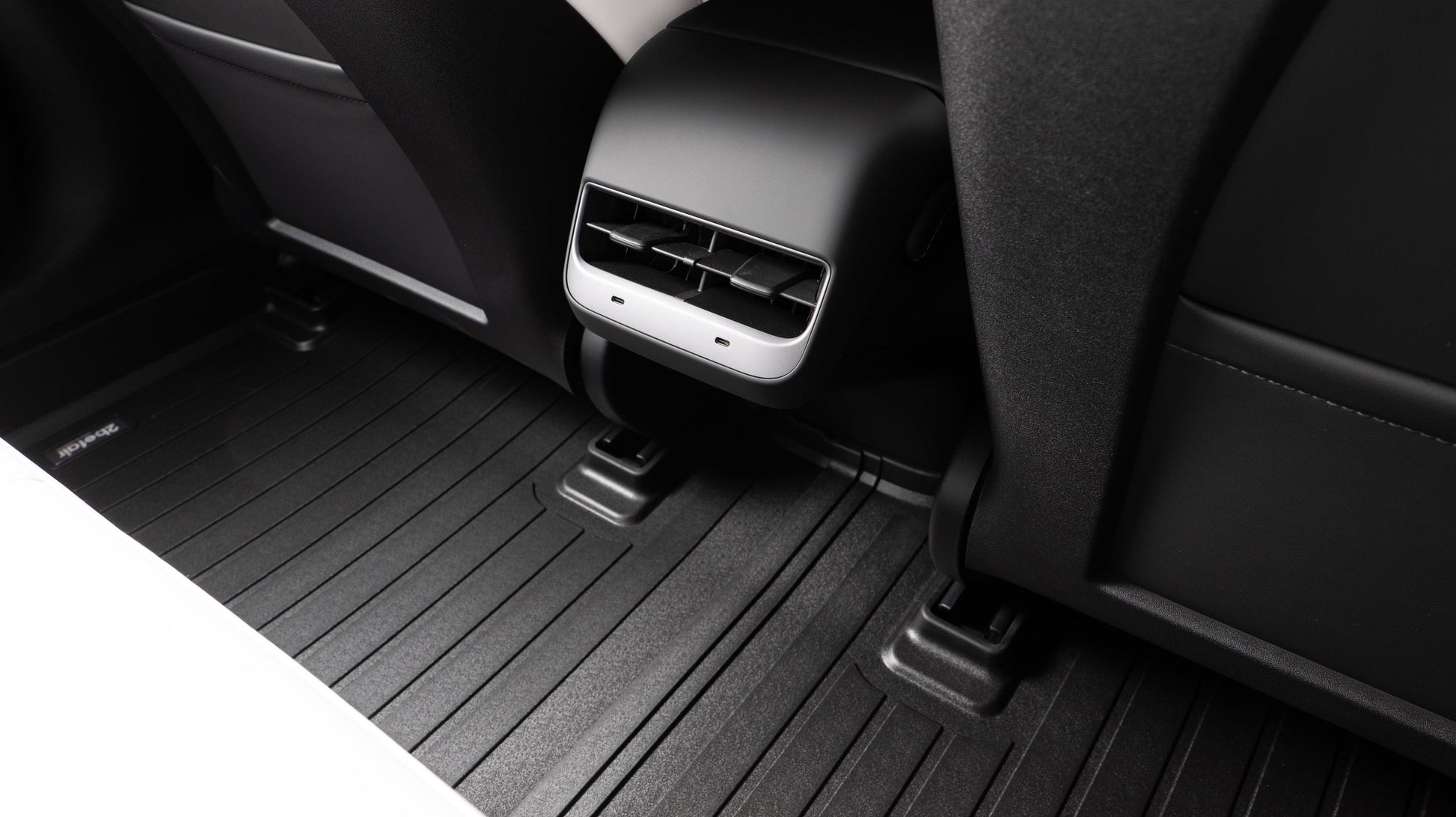 2befair Premium Gummimatten Fußraum hinten für das Tesla Model 3-2