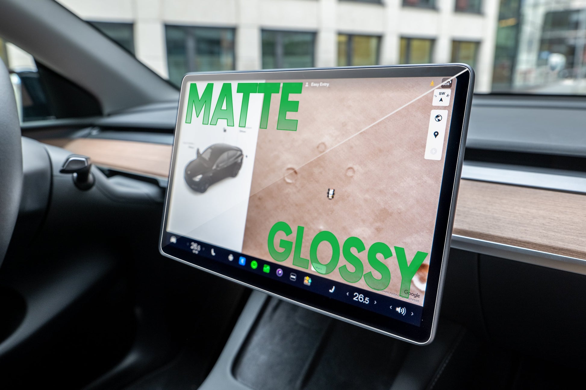 2befair Displayschutzfolie (Matt/Klar) für das Tesla Model 3/Y-2