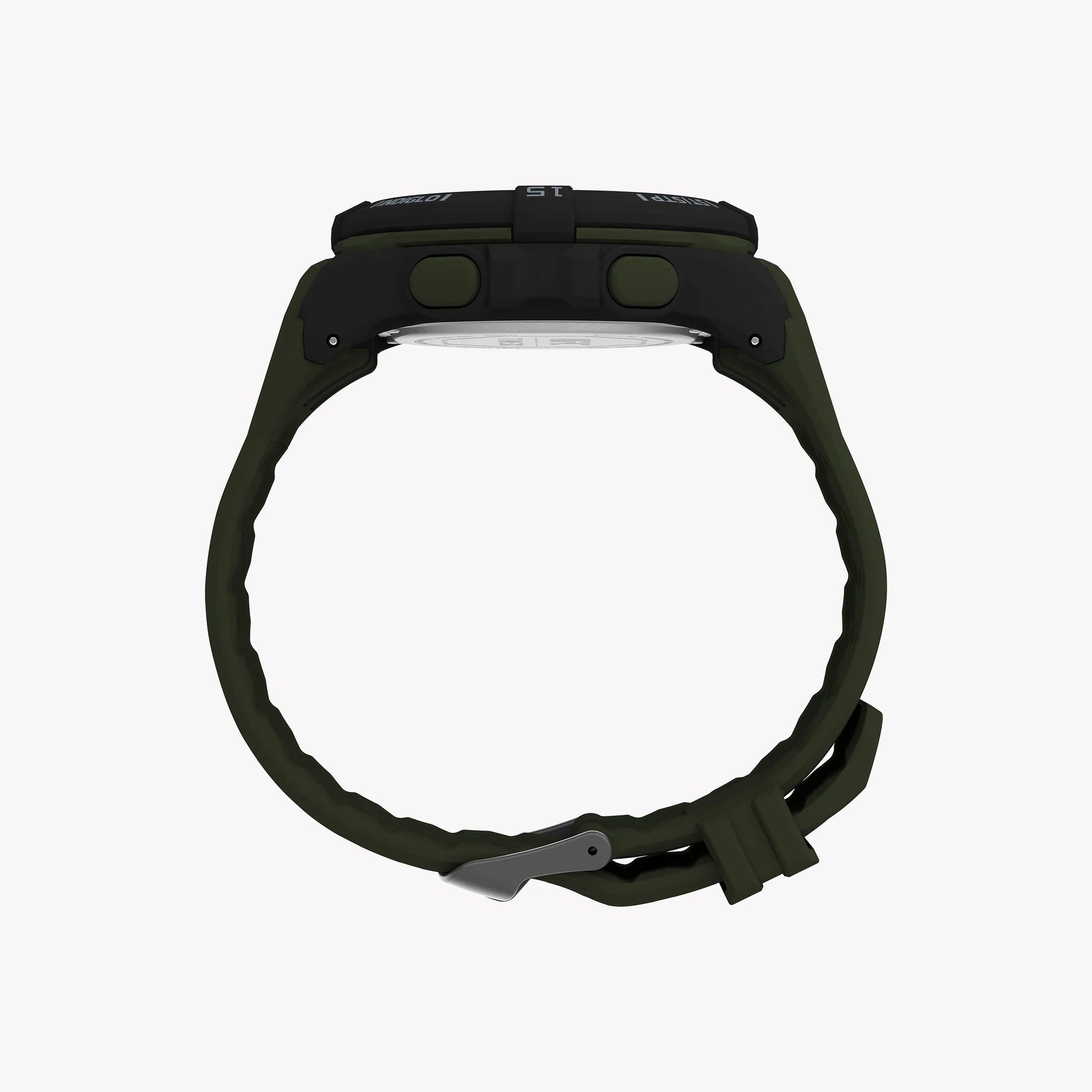 Timex Men's Black Resin Watch, Green Band | T5K836-4
