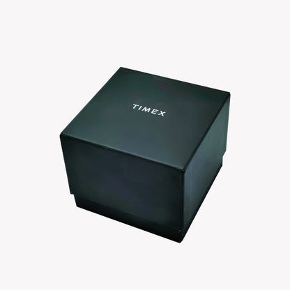 Timex Men's Black Leather Watch, Silver Dial | TW2R85300-4