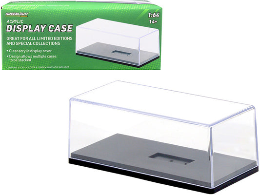 Collectible Acrylic Display Show Case with Black Plastic Base for 1/64 Scale Model Cars by Greenlight-0