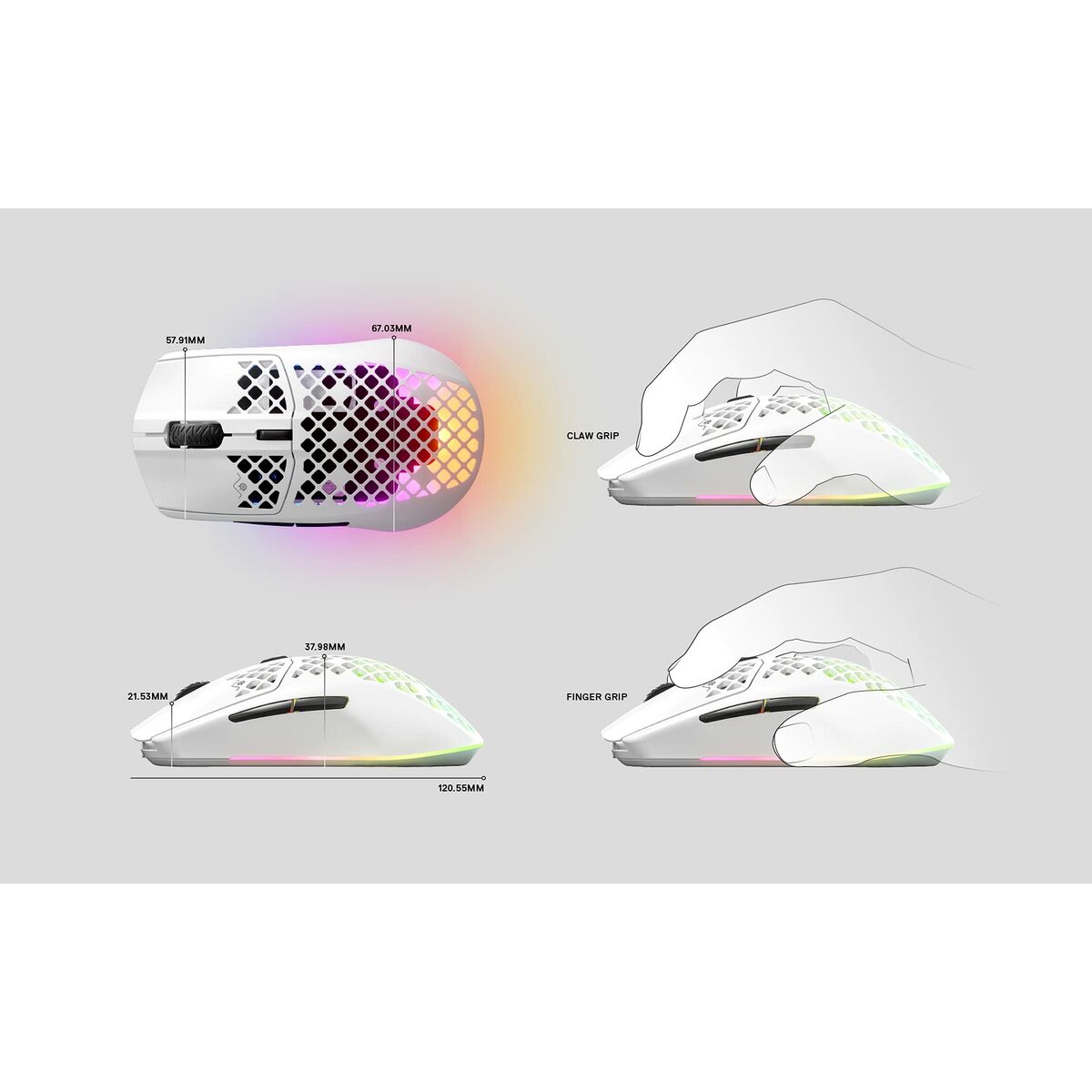 Gaming Mouse SteelSeries Aerox 3 Wireless-6