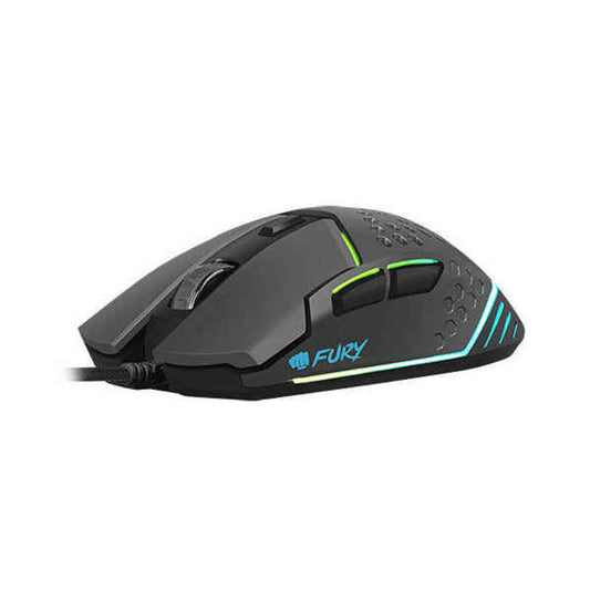 Gaming Mouse Fury NFU-1654 RGB 6400 DPI Black 6400 dpi-0