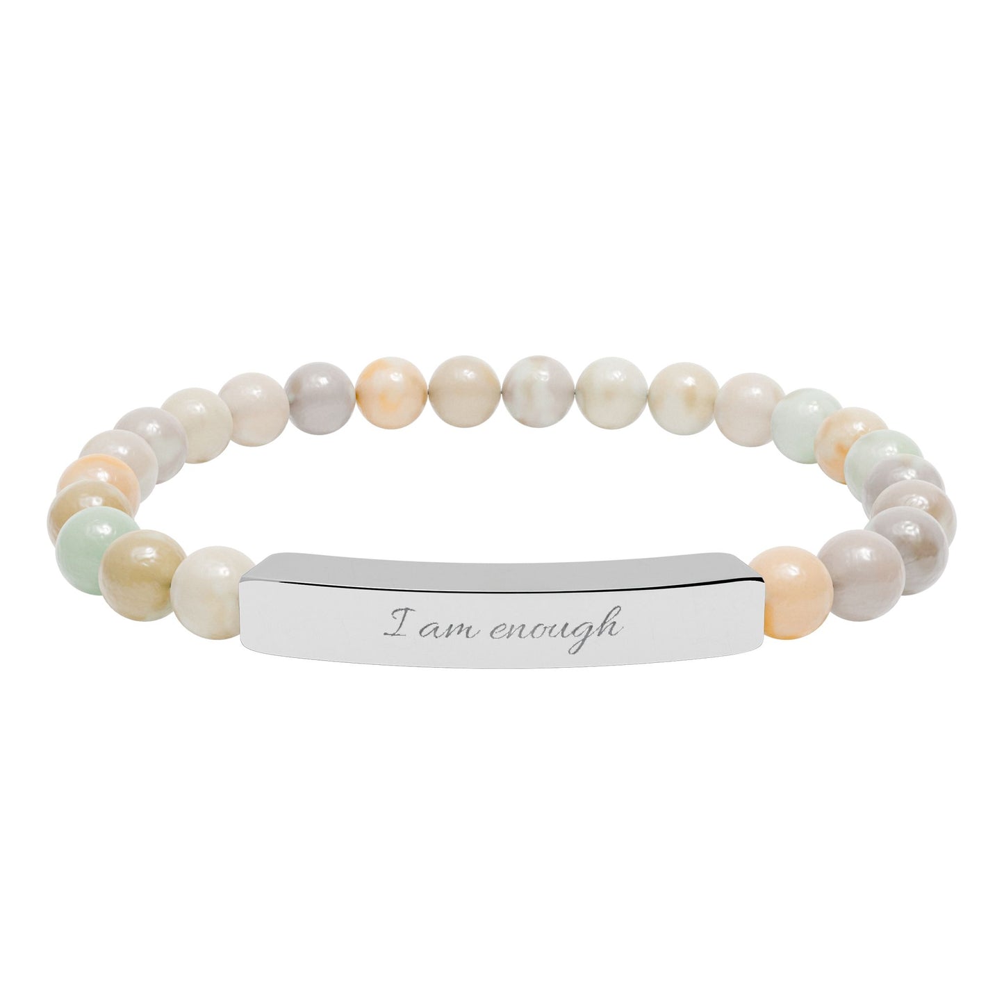 I Am Enough Bracelet – Beaded Affirmation Bracelet – Self Love Jewelry for Women – Meaningful Reminder Bracelet