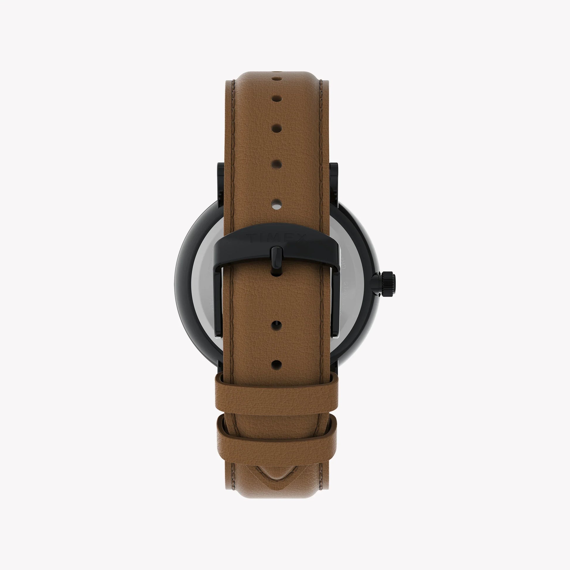 Timex Men's Black Case Watch, Tan Vegan Leather Strap | TW2V91400-1