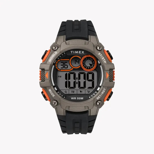 Timex Men's Black Silicone Watch, Digital Dial | TW5M27200-0
