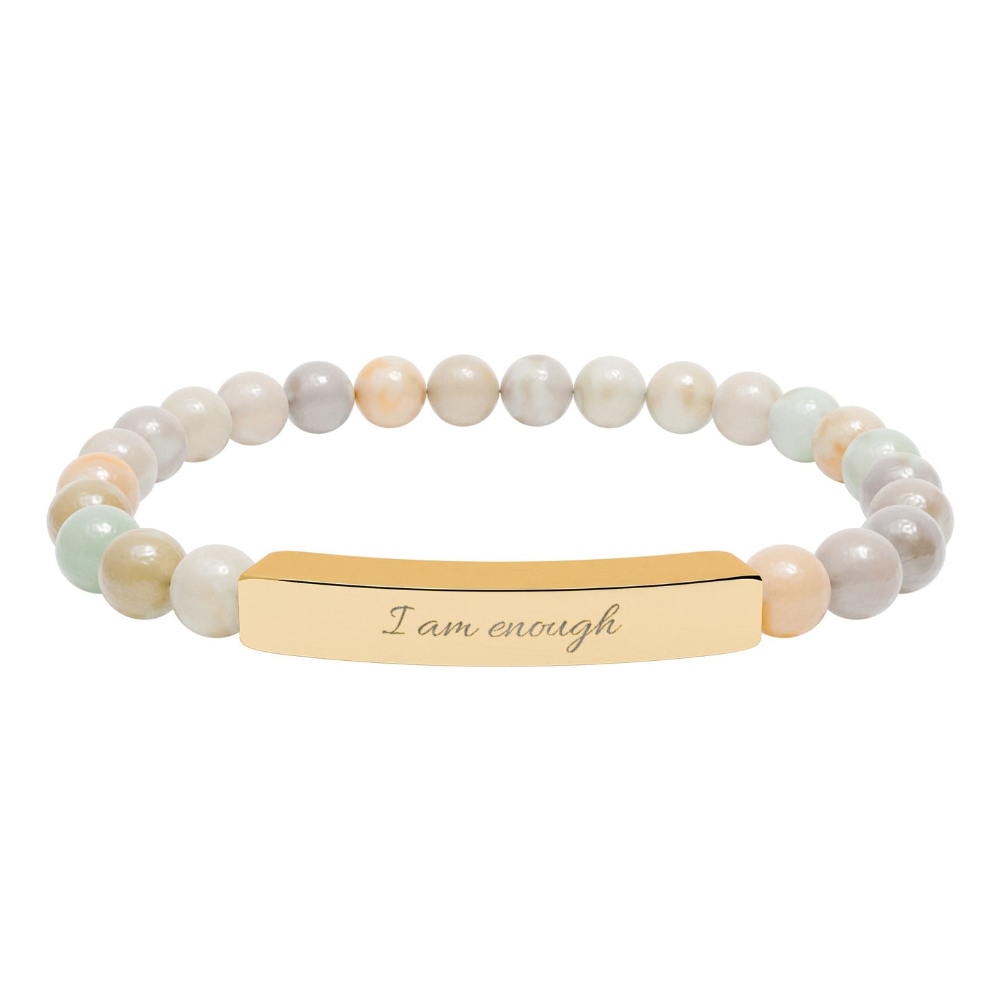 I Am Enough Bracelet – Beaded Affirmation Bracelet – Self Love Jewelry for Women – Meaningful Reminder Bracelet