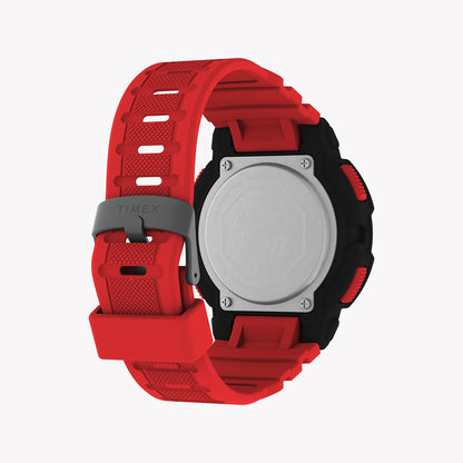 Timex Men's Red Digital Watch, Black Resin Case | T5K892-1