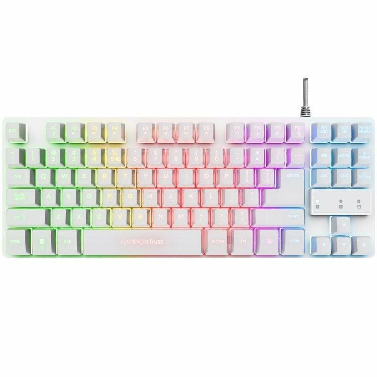 Gaming Keyboard Trust GXT 833W White Spanish Qwerty QWERTY-3