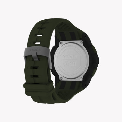 Timex Men's Black Resin Watch, Green Band | T5K836-1