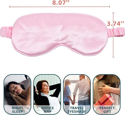 Luxueuze Geïmiteerde Zijden Oogmasker & Slaapoogmasker - Ultiem Comfort voor Reizen & Ontspanning, Zachte Oogverzorgingsschild voor Rustgevende Slaap