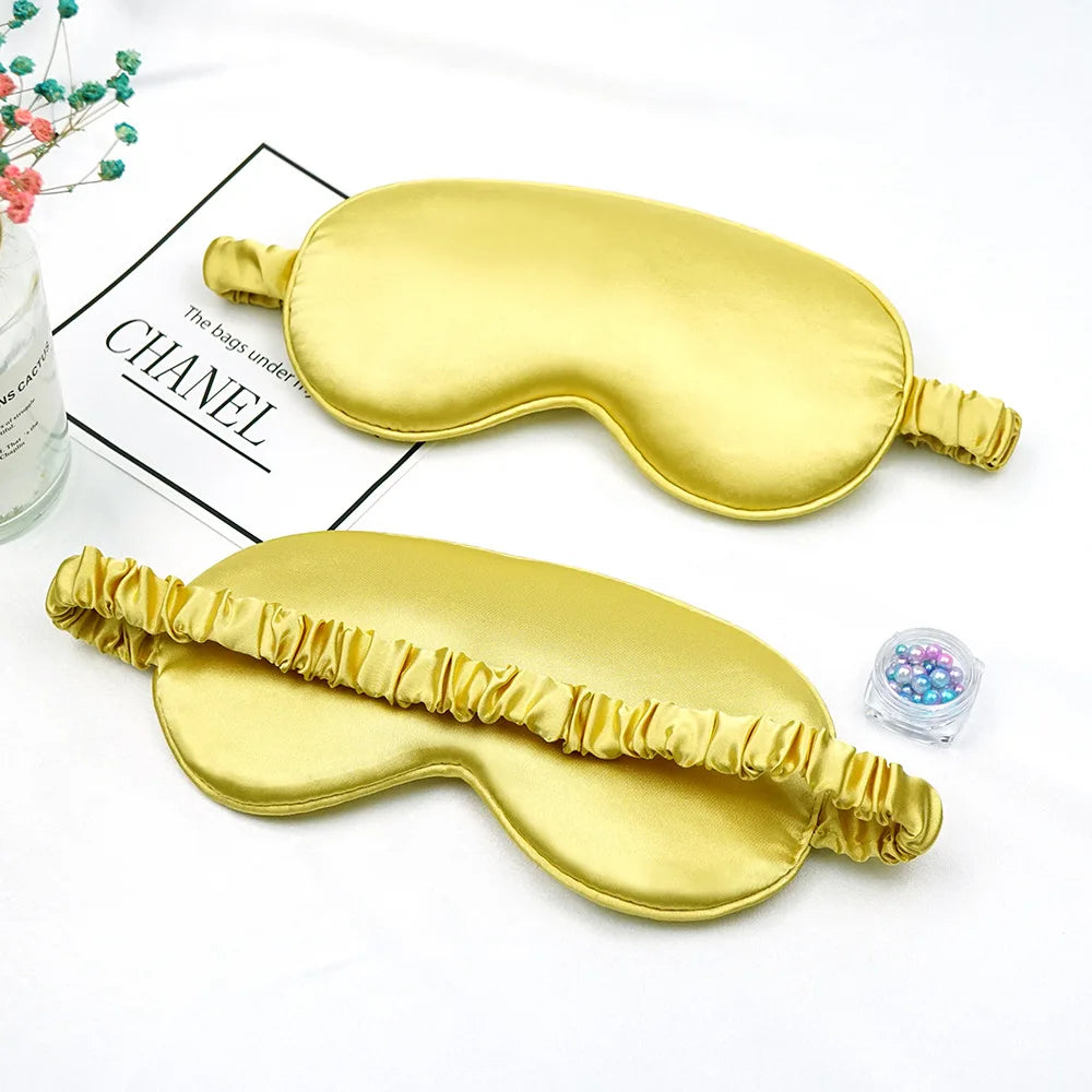 Luxueuze Geïmiteerde Zijden Oogmasker & Slaapoogmasker - Ultiem Comfort voor Reizen & Ontspanning, Zachte Oogverzorgingsschild voor Rustgevende Slaap