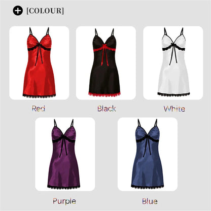 Elegante Plus Size Lingerie met Kant: Sensationele V-Hals Nachtjapon met Suspender Ontwerp in Diverse Kleuren