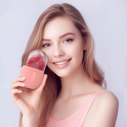 Verjongende Siliconen IJs Gezichtsroller – Schoonheidsliftmassageapparaat voor Gecontourde Ogen en Acne-reducerend Huidverzorgingshulpmiddel