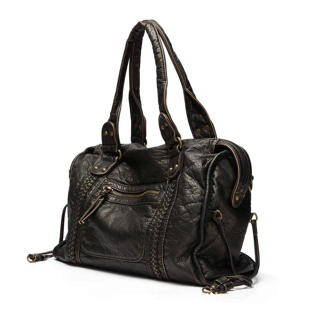 VICKY - Vintage leren schoudertas voor dames