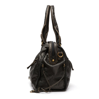VICKY - Vintage leren schoudertas voor dames