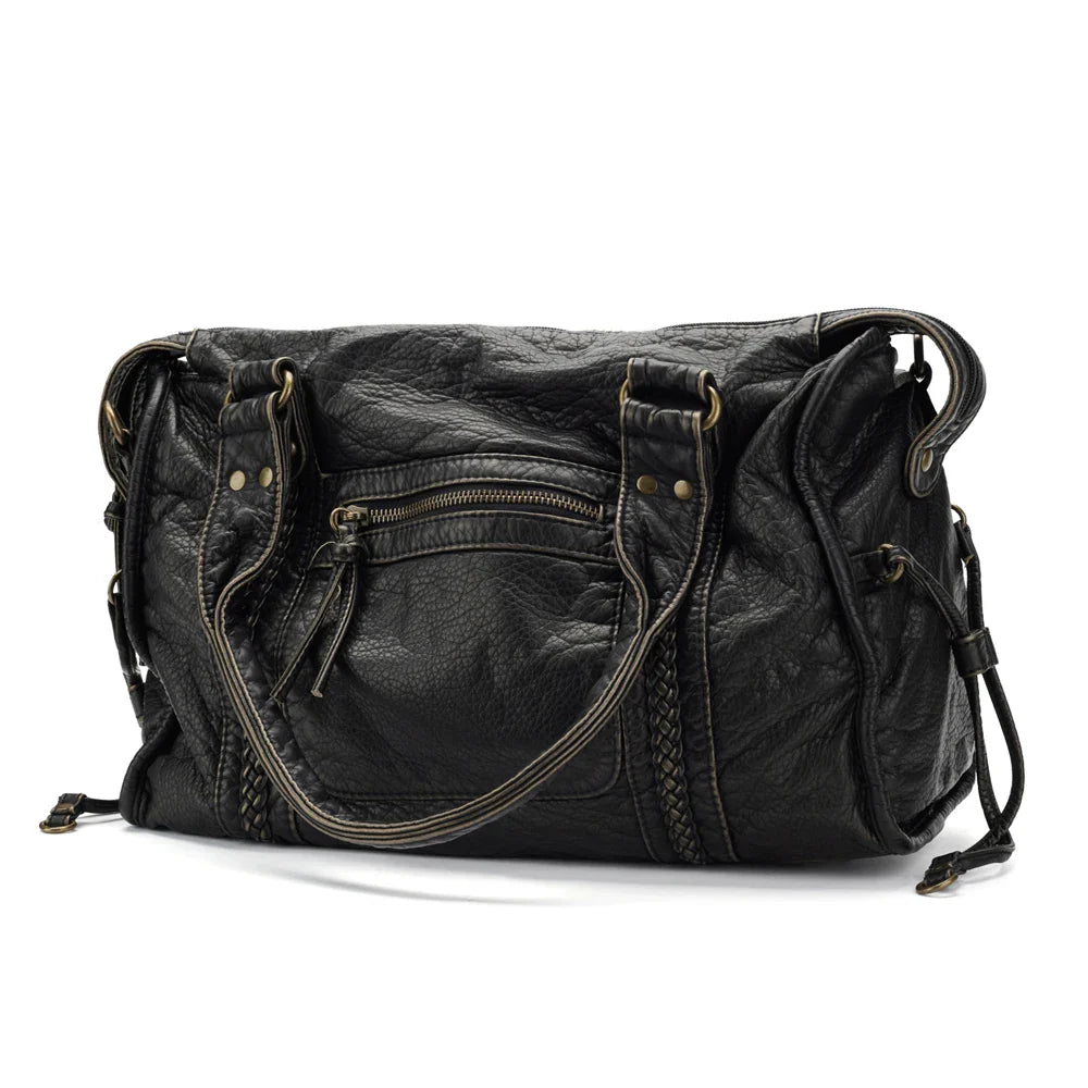 VICKY - Vintage leren schoudertas voor dames