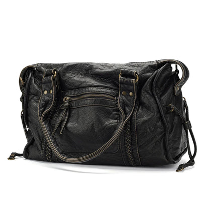 VICKY - Vintage leren schoudertas voor dames