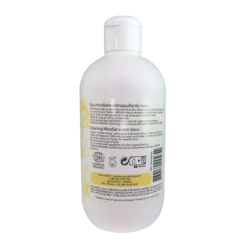 Calendula Honey Micellar Makeup Remover Water 500mL - Certified organic-1
