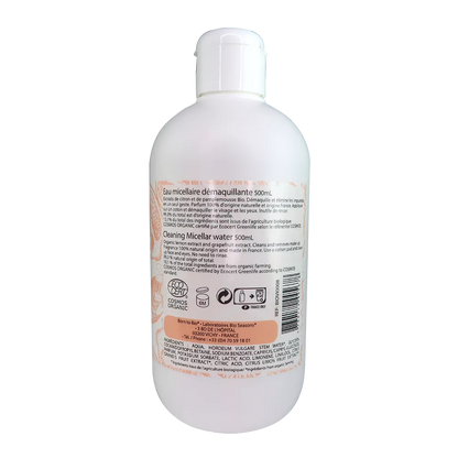 Citrus Micellar Makeup Remover Water 500mL - Certified organic-1
