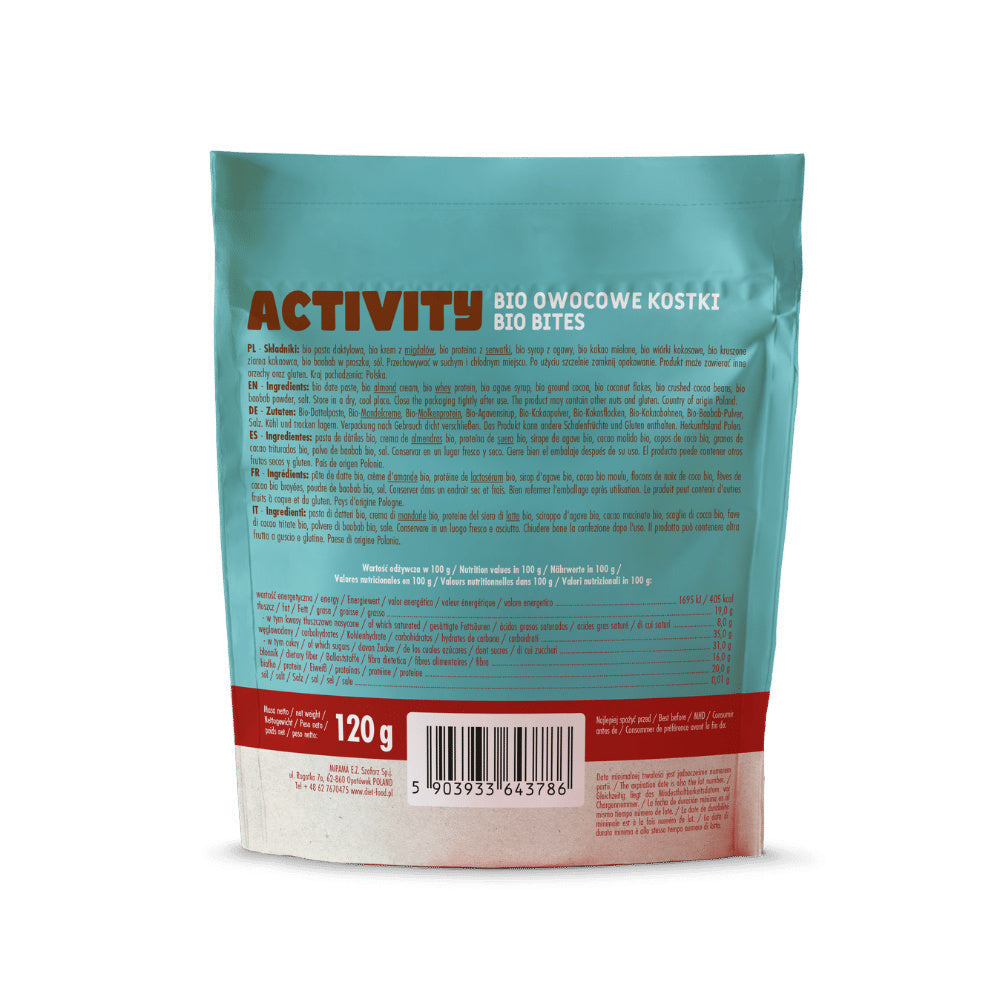 Bio Bites ACTIVITY (fruit cubes) - with protein 120 g-1