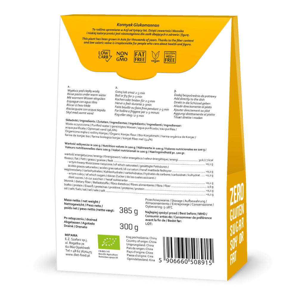 Bio konjac (shirataki) pasta Spaghetti 370 g-1